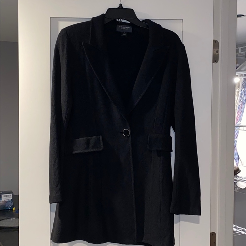 St. John Caviar Knit Blazer